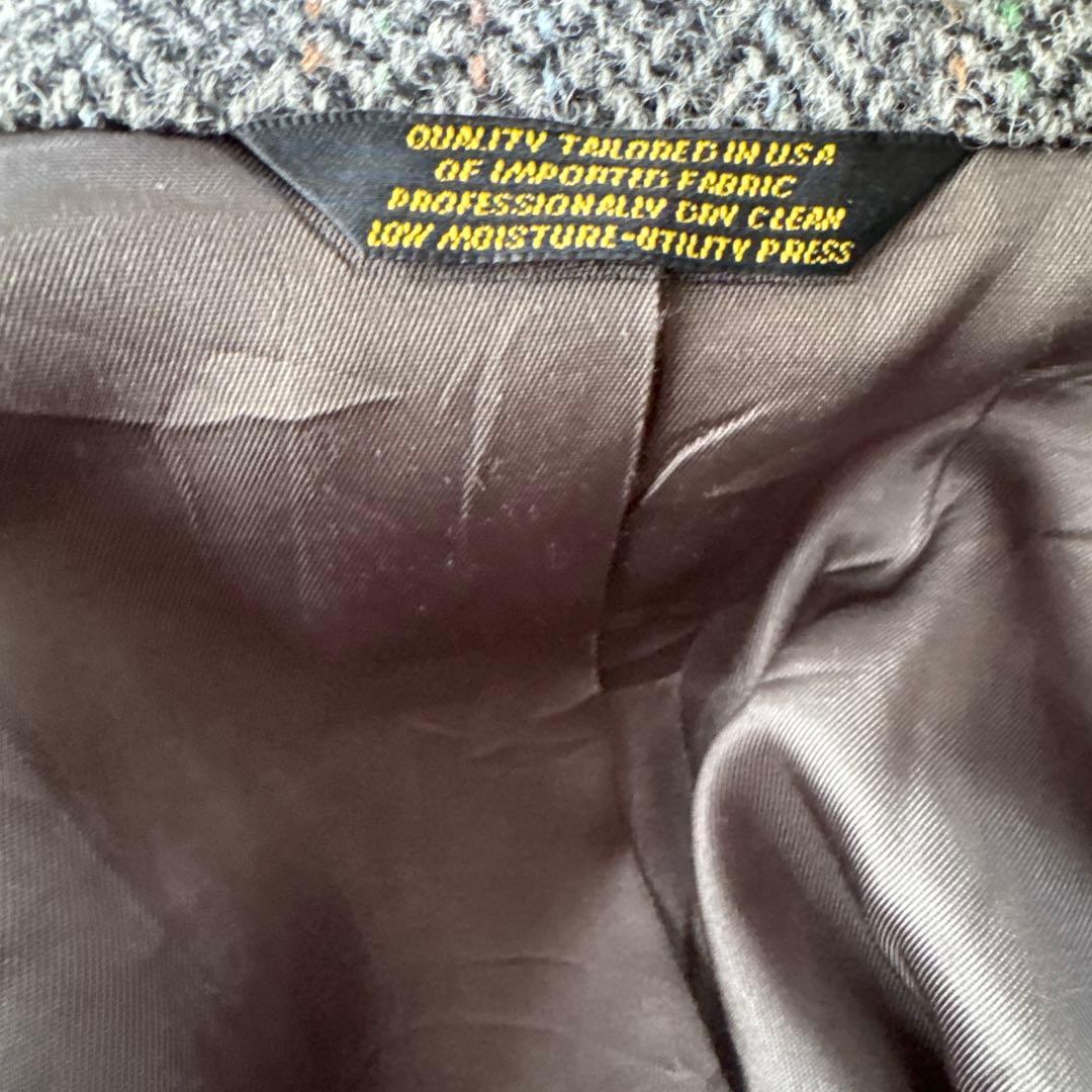 ハリスツイード　ウール　ジャケット　XL〜XXL程度　USA製