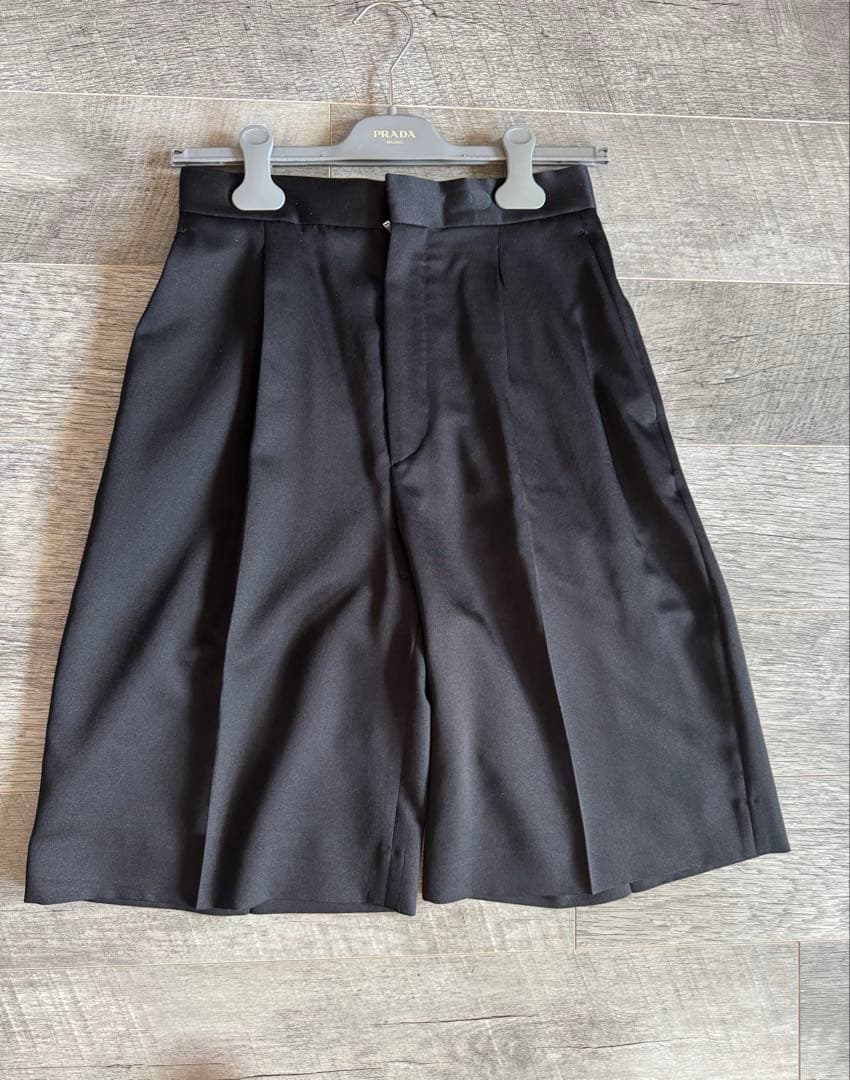 BLAMINK タックショートハーフパンツ 36 ブラック'22Pre