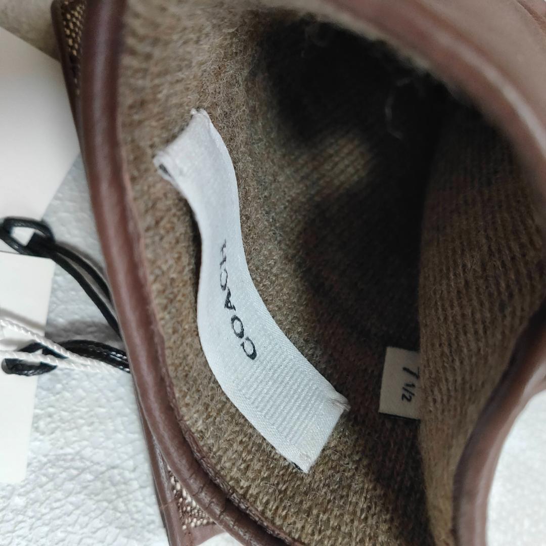 COACH コーチ レザー グローブ 手袋 レディース 7 1/2 スマホ対応