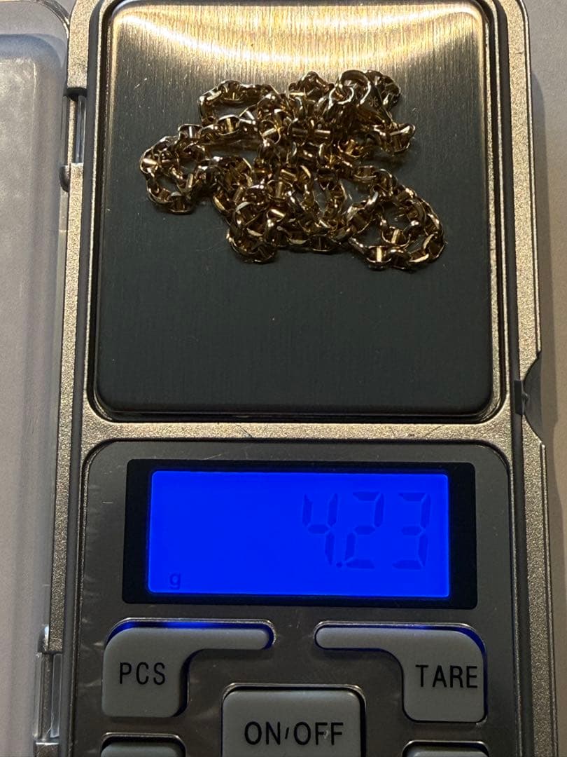 K18 中空ベルチャーネックレス　40センチ　4.23g