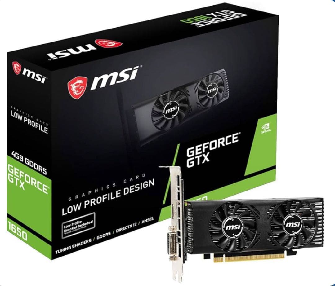 グラフィックボード・グラボ・ビデオカード MSI GeForce GTX 1650 4GT LP VD6989