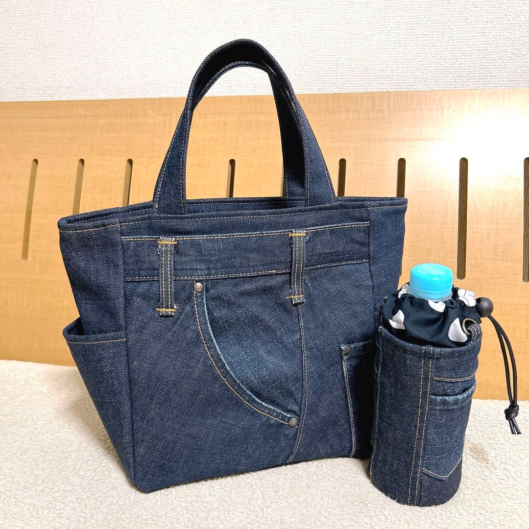 ゆうさまオーダー。トートバッグと保冷ペットボトルホルダー【ハンドメイド】
