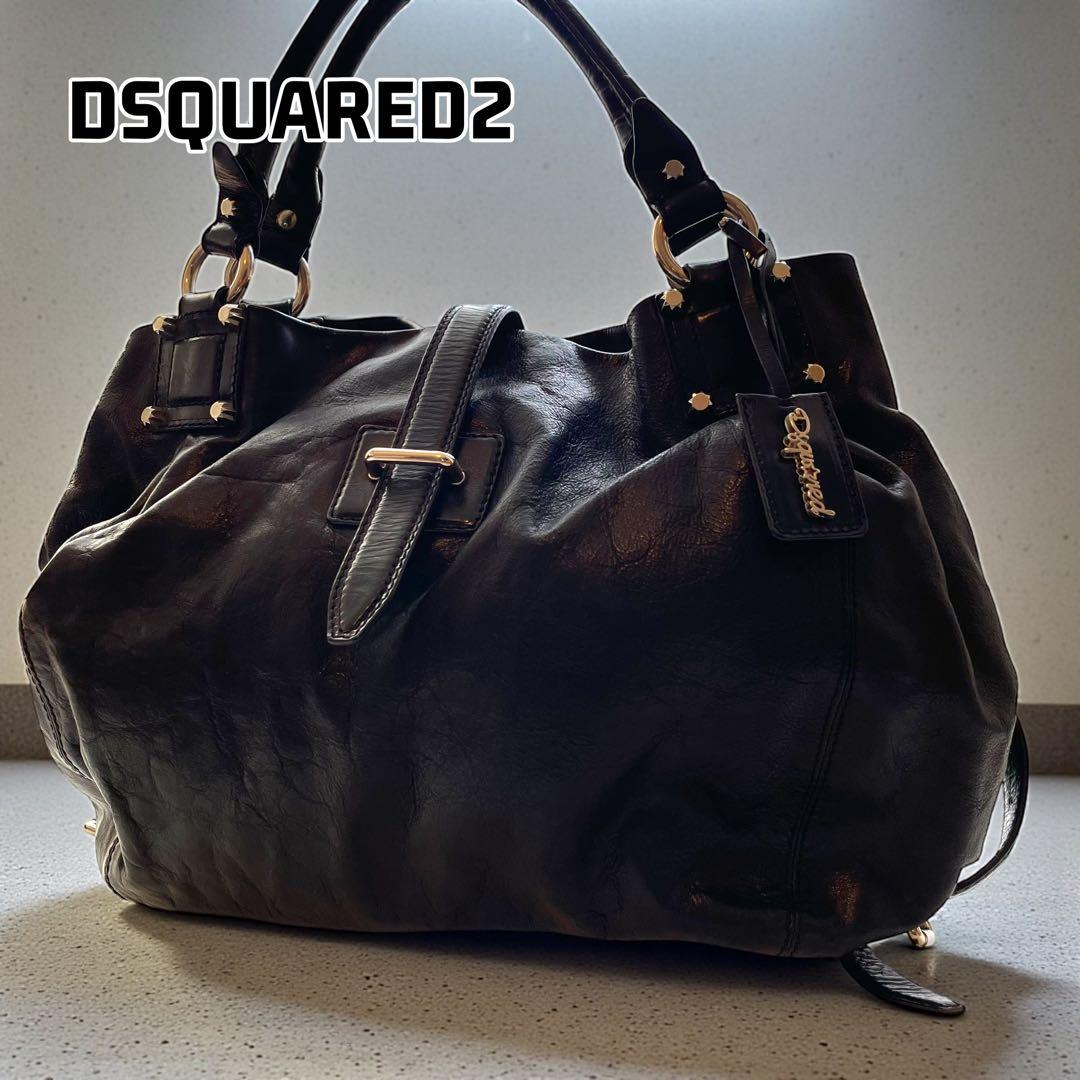 DSQUARED2 ディースクエアード レザーバッグ 肩掛け 大容量 y2k