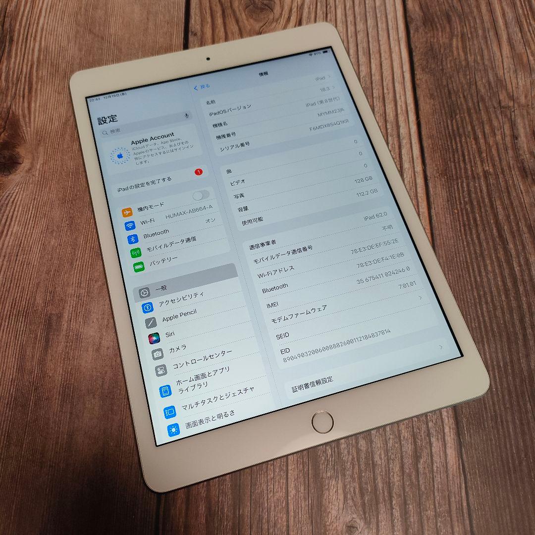 apple iPad 第8世代 128GB SIMフリー 美品