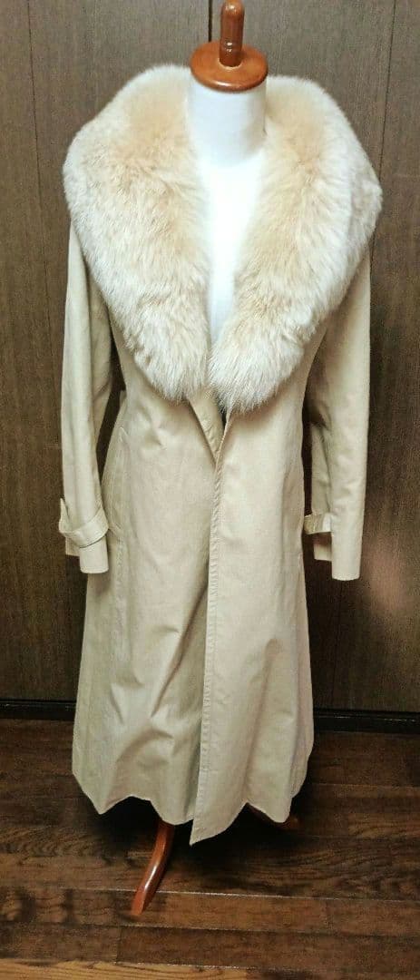 ひまわり　岐阜毛被 リアルファーライナー付 トレンチコート 13号