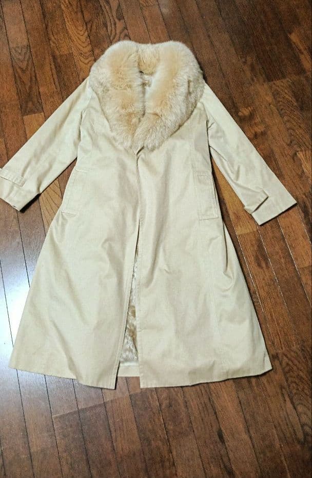 ひまわり　岐阜毛被 リアルファーライナー付 トレンチコート 13号