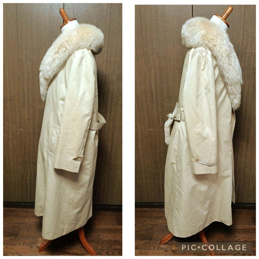 ひまわり　岐阜毛被 リアルファーライナー付 トレンチコート 13号