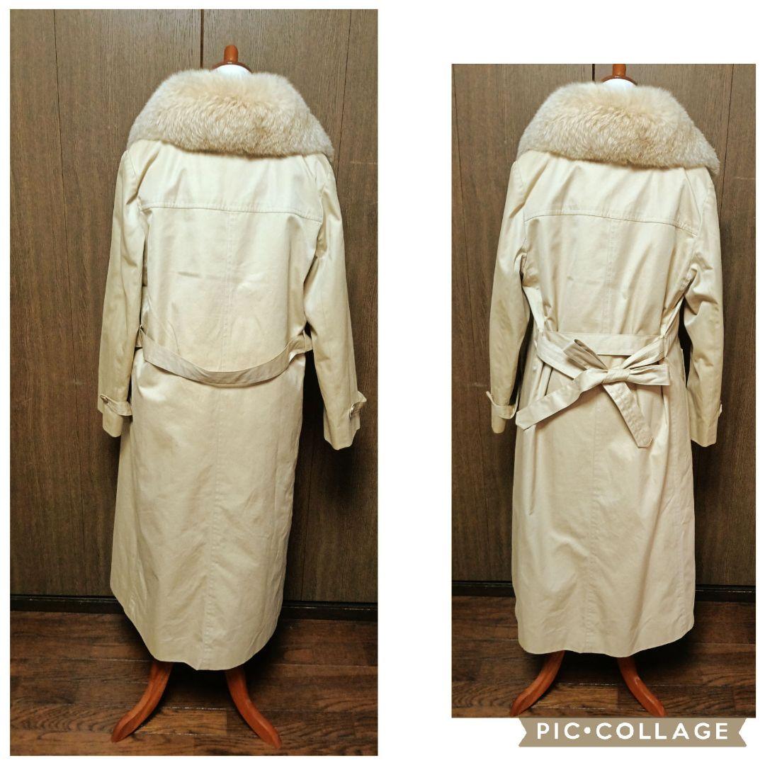 ひまわり　岐阜毛被 リアルファーライナー付 トレンチコート 13号