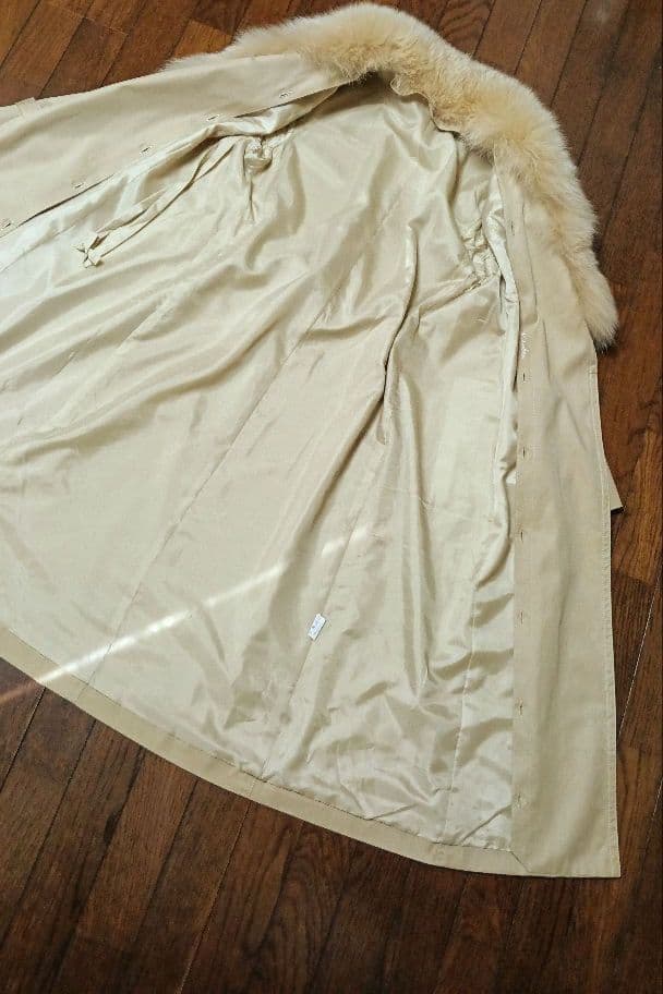 ひまわり　岐阜毛被 リアルファーライナー付 トレンチコート 13号