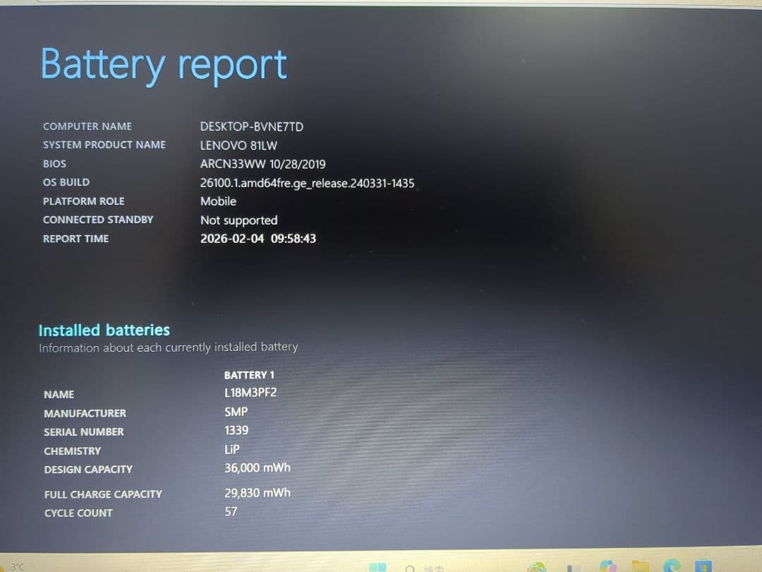 IdeaPad L340-15API Ryzen 7・8GB・SSD 256GB