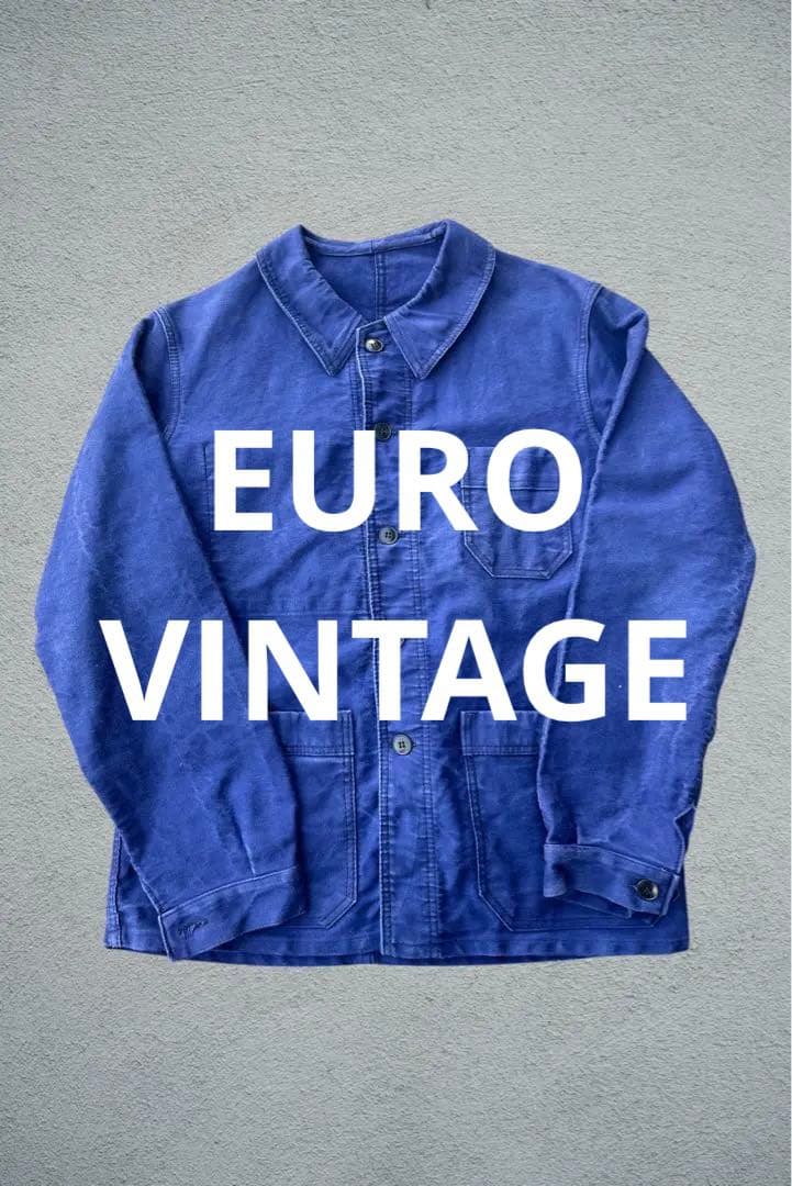 60s〜 EURO VINTAGE モールスキン カバーオール フレンチワーク