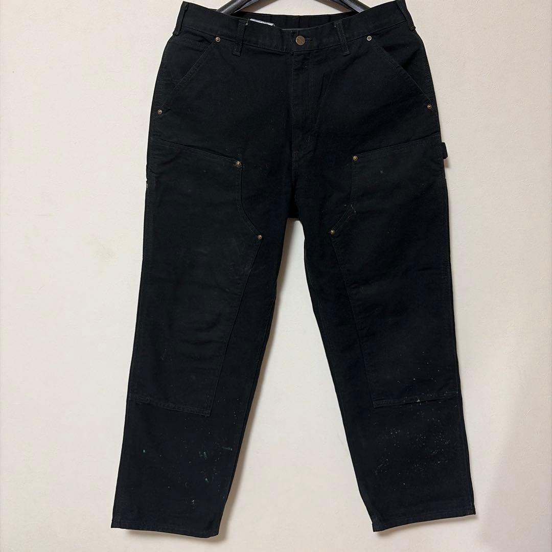 Carharttダブルニー　黒　34×30