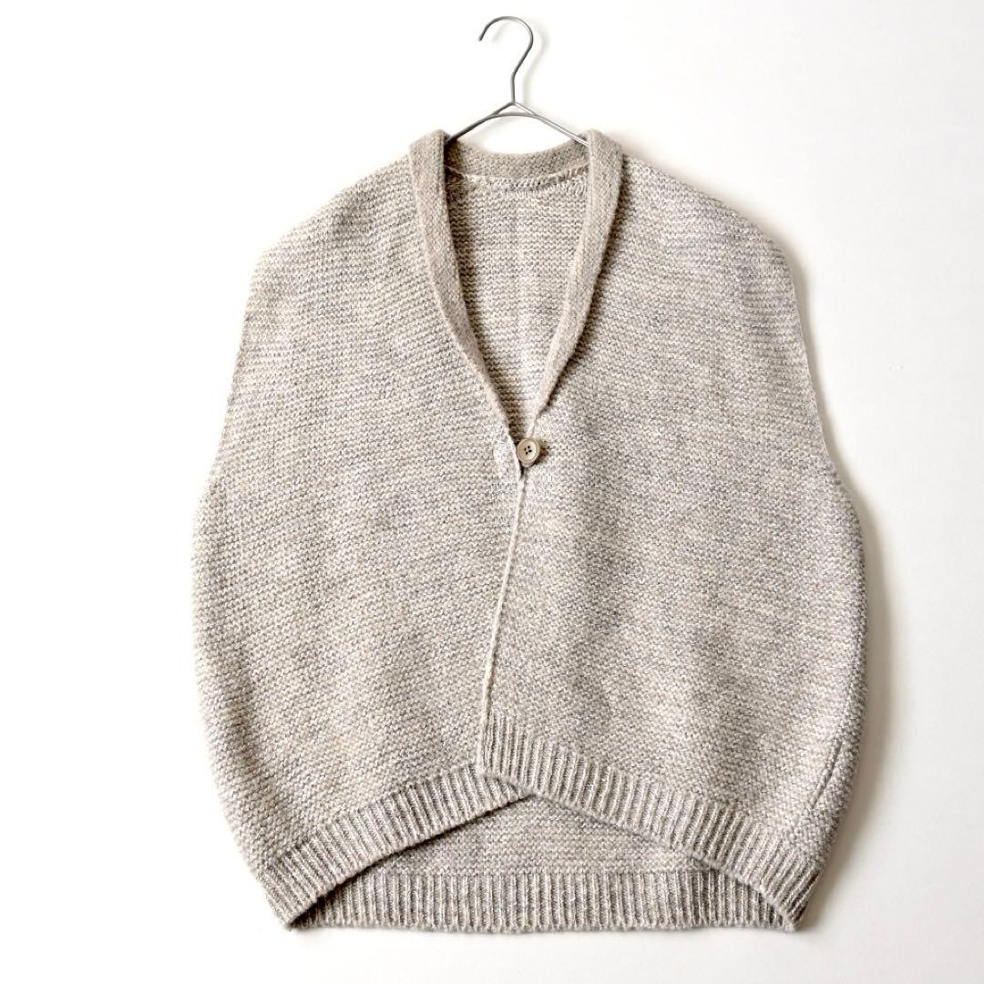 中川政七商店 コクーン ウール ニットベストカーディガン へちま襟
