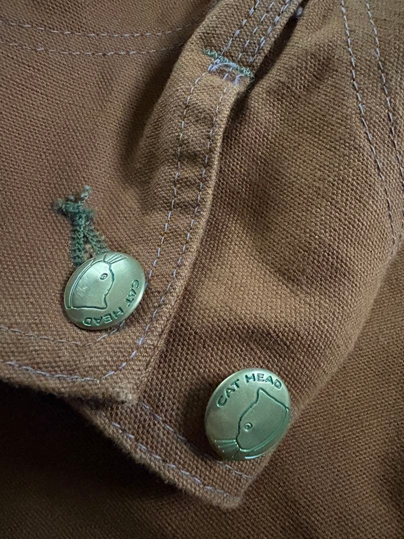 TCBジーンズ Cat Head Jacket Brown Canvas 42