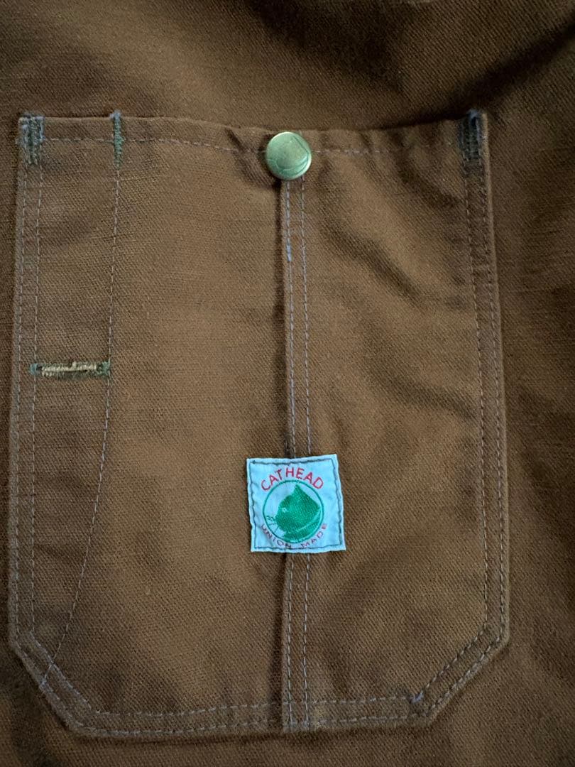 TCBジーンズ Cat Head Jacket Brown Canvas 42