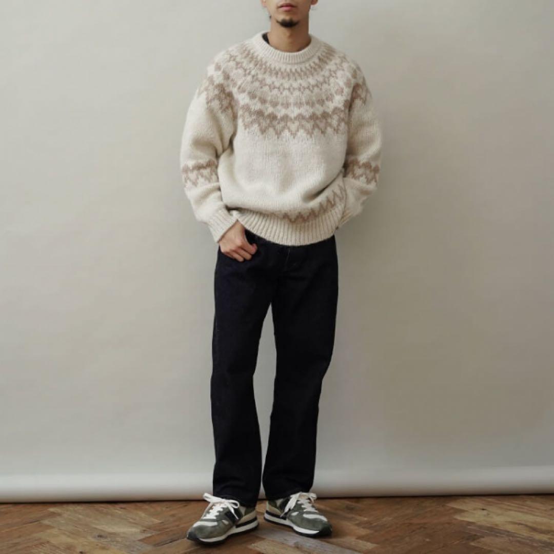 BATONER バトナー ノルディック ニット セーター モヘア アイボリー