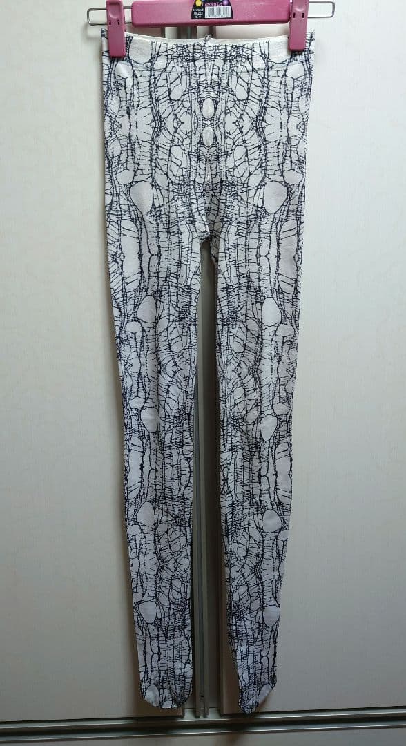 alice auaa 　アリスアウアア　ネットプリントタイツ　白