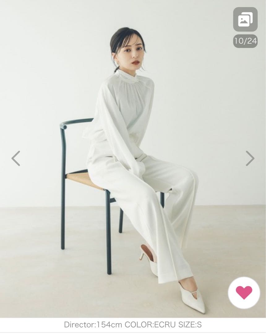 【新品タグ付】ダブルサテンストレートパンツ M