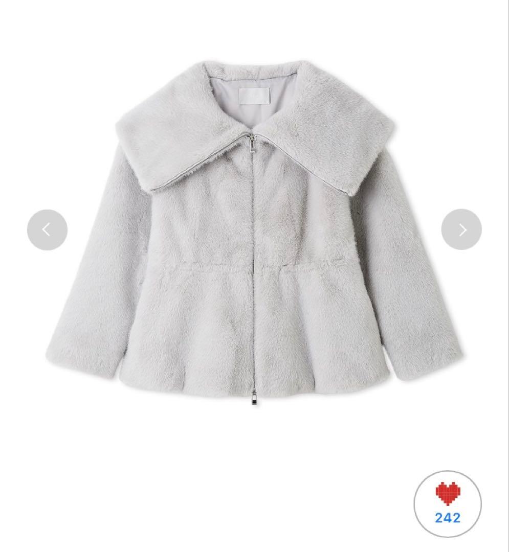 CELFORD ビッグカラーペプラムファージャケット