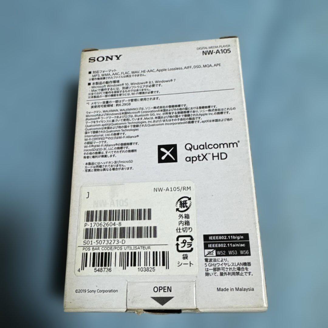 【動作確認】SONY WALKMAN NW-A105（R）レッド 16GB