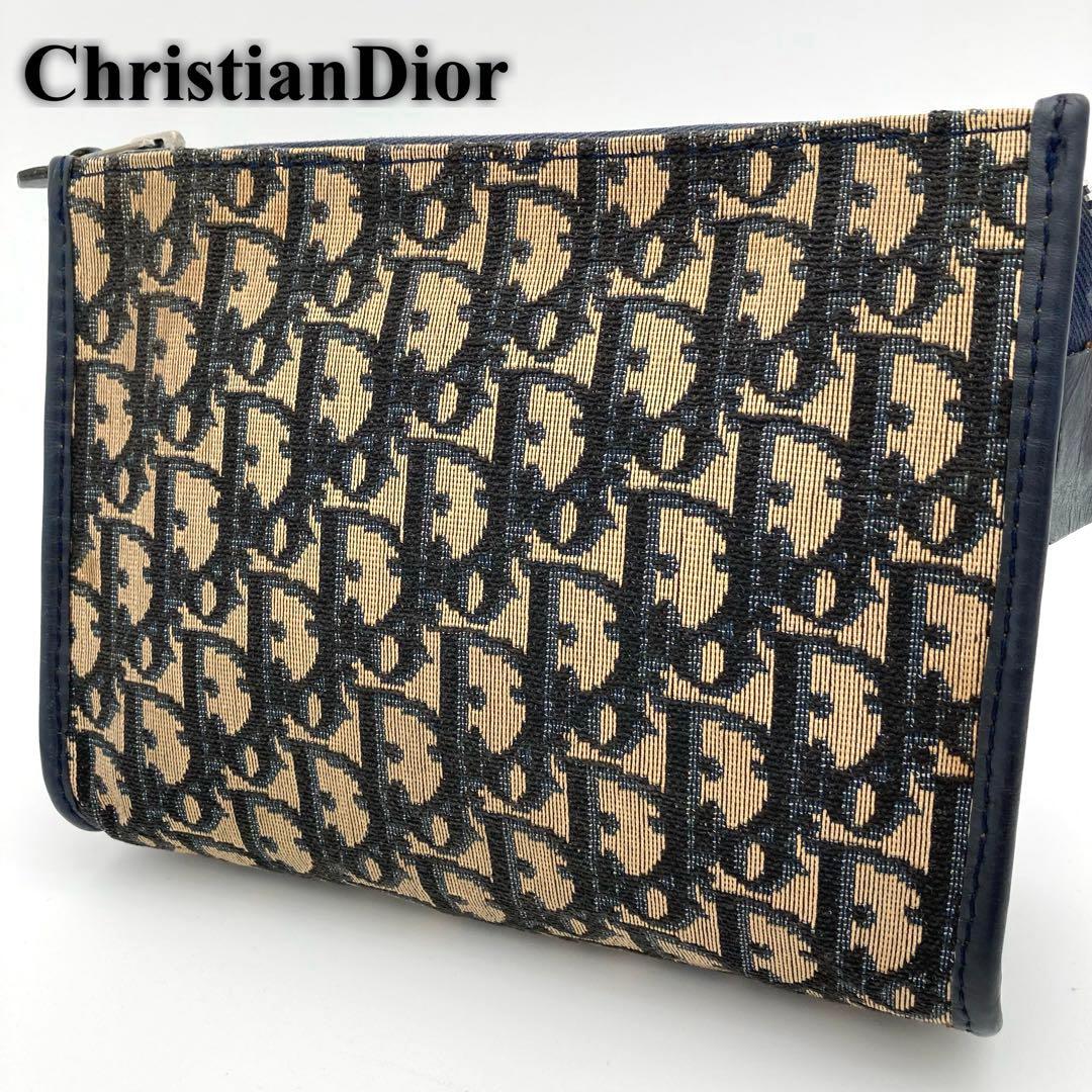 極美品✨クリスチャンディオール トロッター ポーチ クラッチバッグ キャンバス