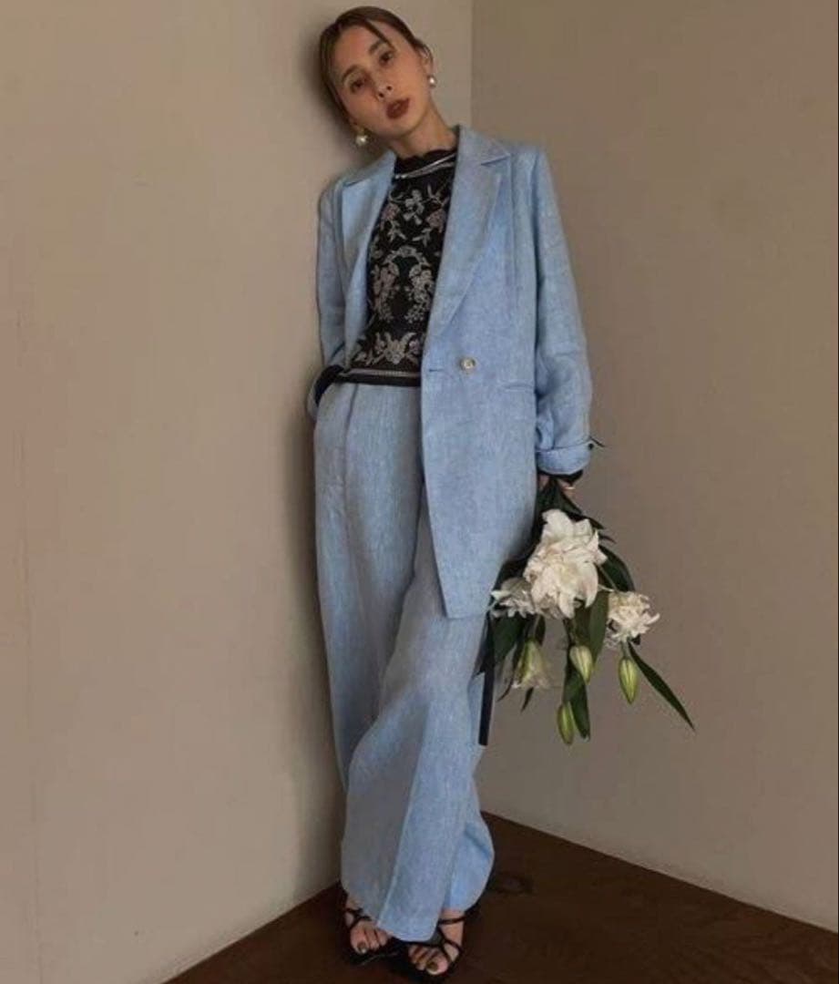 アメリヴィンテージ　リネン　セットアップ　Ameri