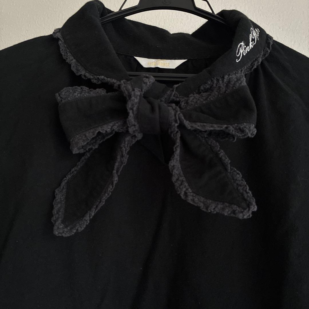 まる様　☆☆PINKHOUSE ピンクハウス　ワンピース　黒　レース　リボン