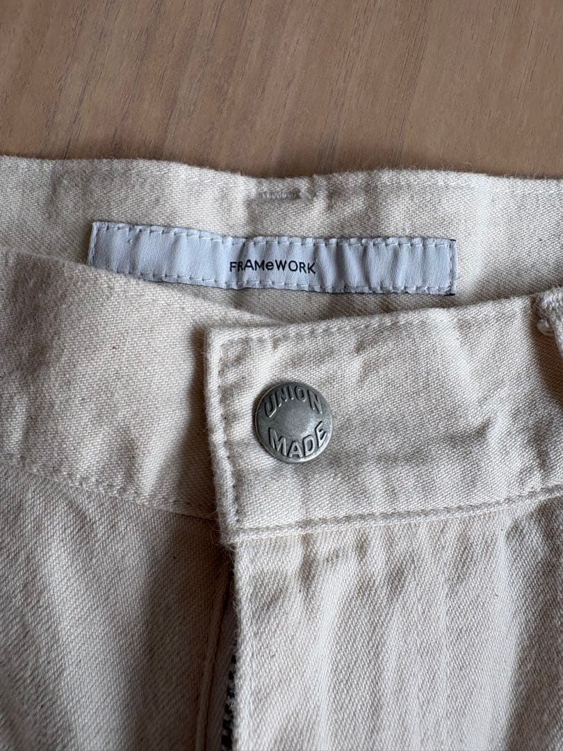 FRAMEWORK デニムペインターパンツ ホワイト