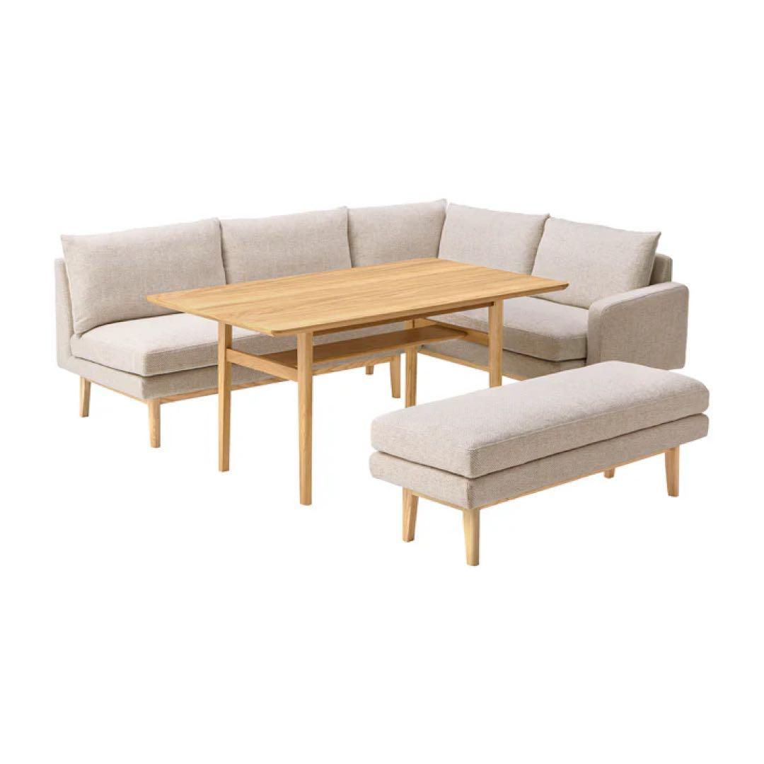 【unico】ダイニングソファ2点セット※ソファのみ※