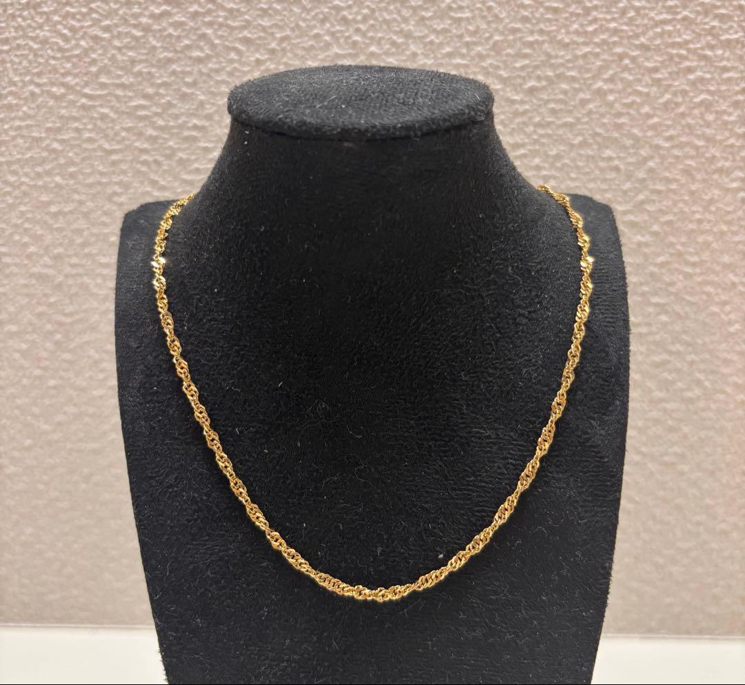 【K18 造幣局刻印】スクリューチェーン ネックレス 39cm 5.18g