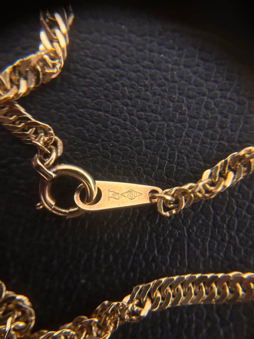 【K18 造幣局刻印】スクリューチェーン ネックレス 39cm 5.18g