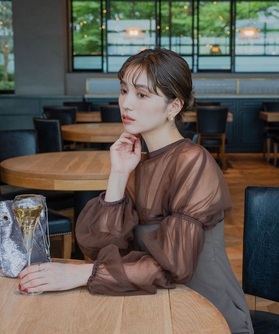 カスタネ アーバンブランシュ チュールレイヤードベアドレス オケージョンドレス