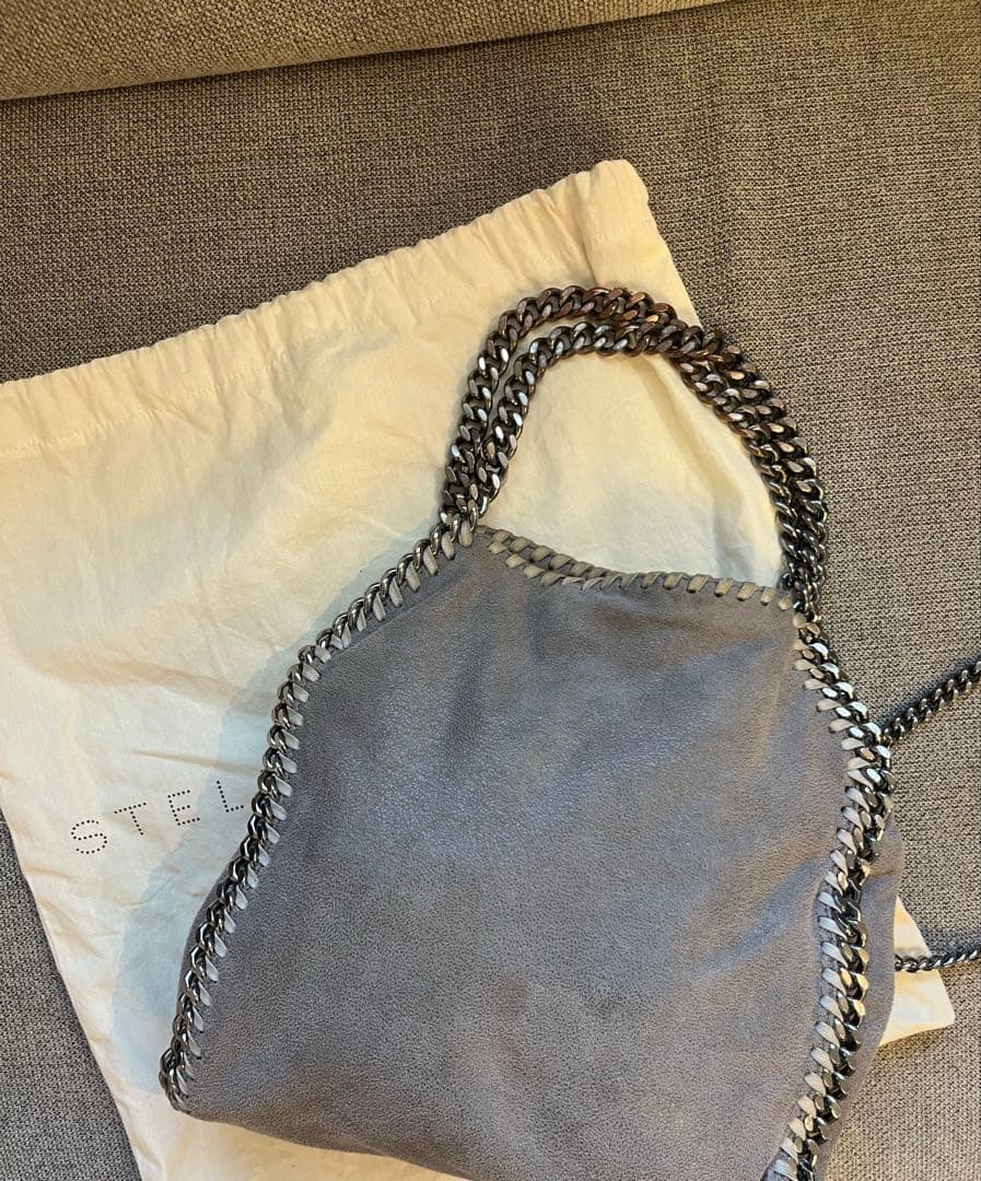 【大人気】ステラマッカートニーファラベラ グレー スエード ショルダーバッグ