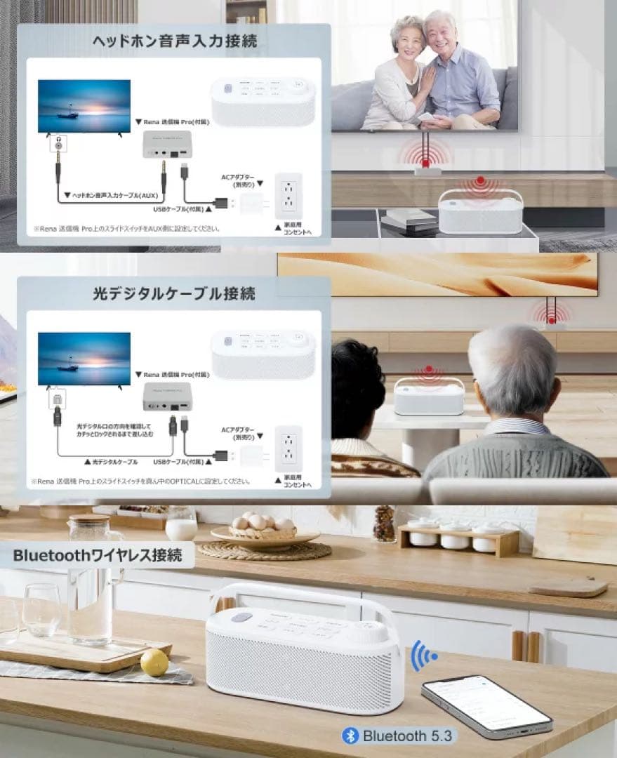 思いやり手元スピーカープロ ゼロ遅延 手元スピーカーテレビ用20W出力