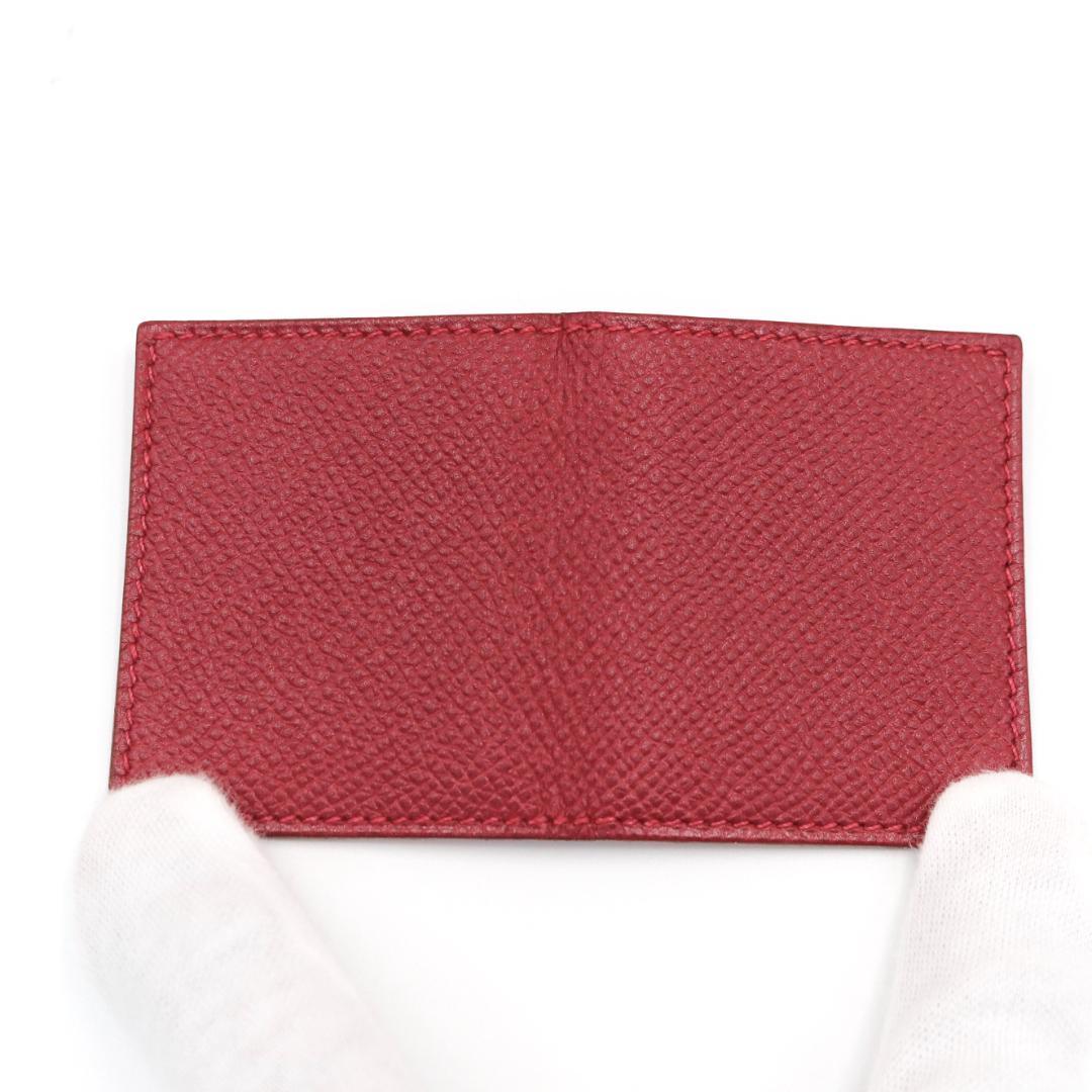 HERMÈS ミニフォトケース トランプ レッド 高さ64mm
