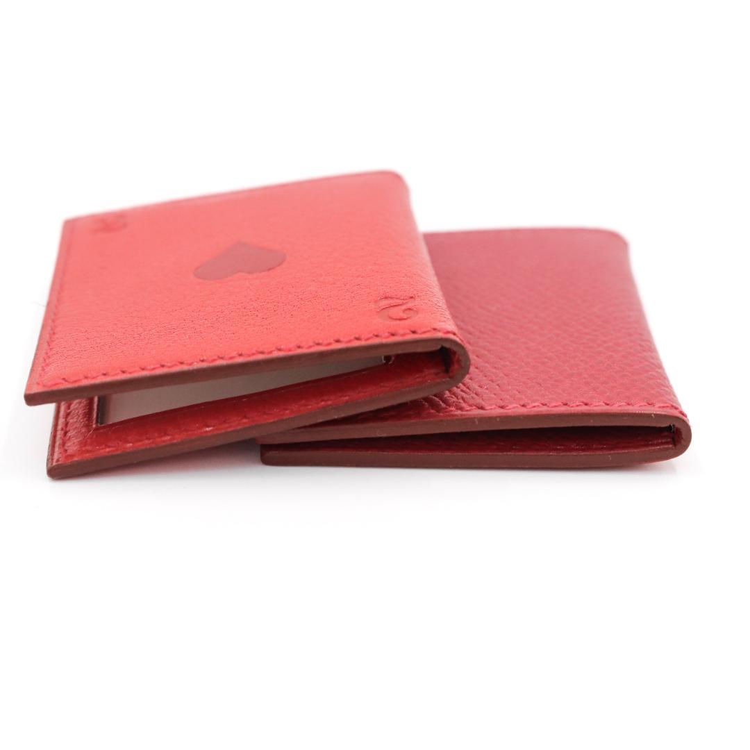 HERMÈS ミニフォトケース トランプ レッド 高さ64mm