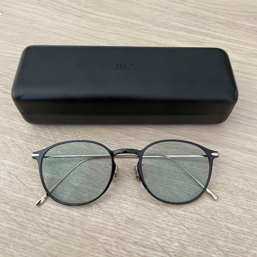 JINS メガネ　度なし　ミッドナイトブルー