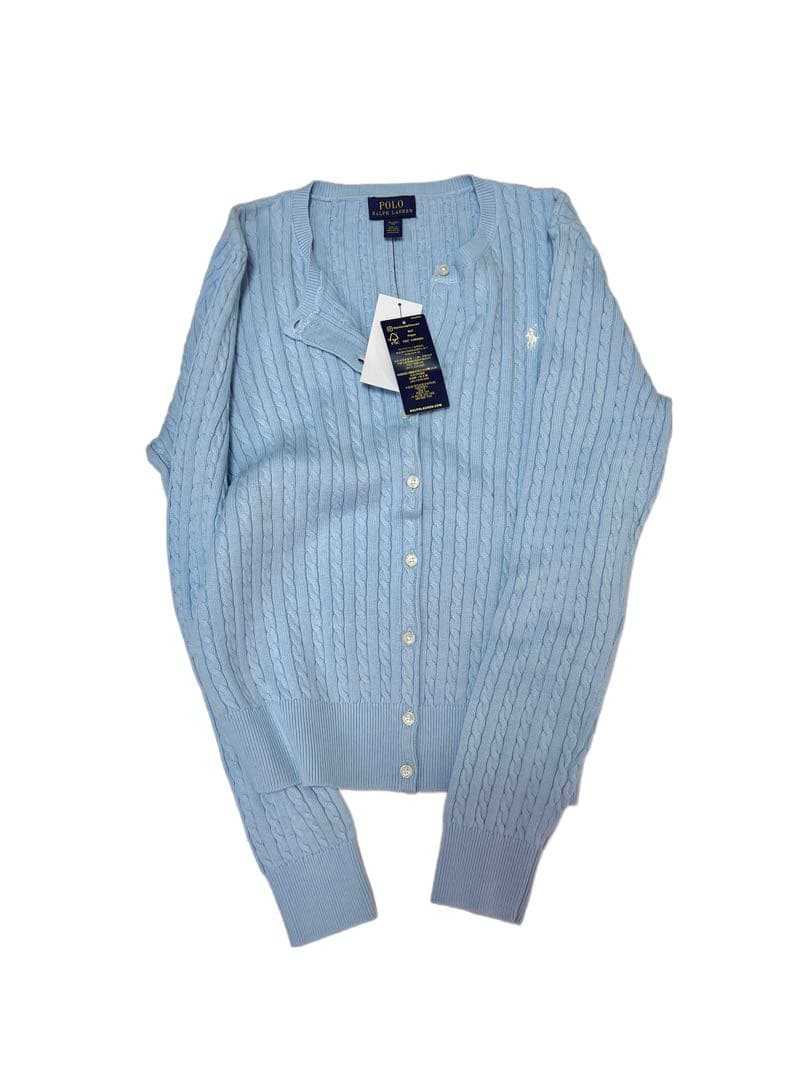ポロラルフローレン POLO RALPH LAUREN カーディガン　水色