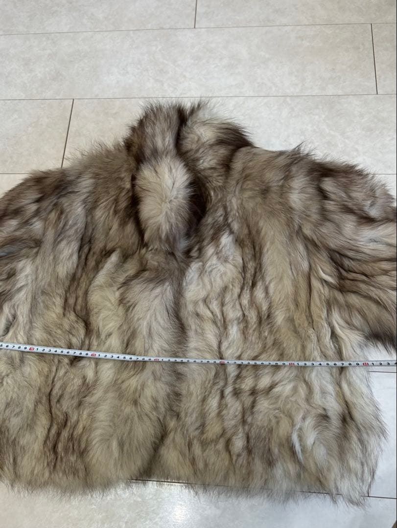 SAGAミンク　毛皮ショート丈コート　リアルファーミンク　フリーサイズ（M〜L）