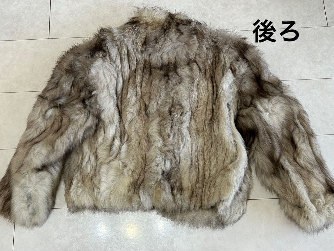 SAGAミンク　毛皮ショート丈コート　リアルファーミンク　フリーサイズ（M〜L）