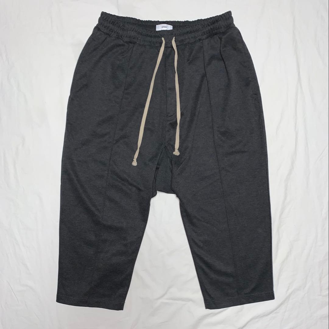 CTHY シティ ウールライク センターシーム ワイド アンクル サルエルパンツ