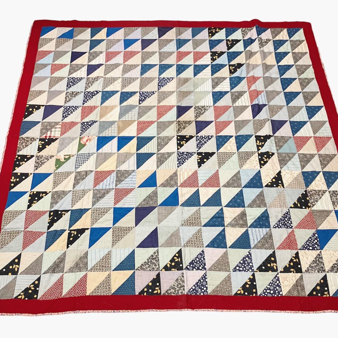 アンティーク アメリカ ビンテージ 1940〜50年代 パッチワーク大判キルト