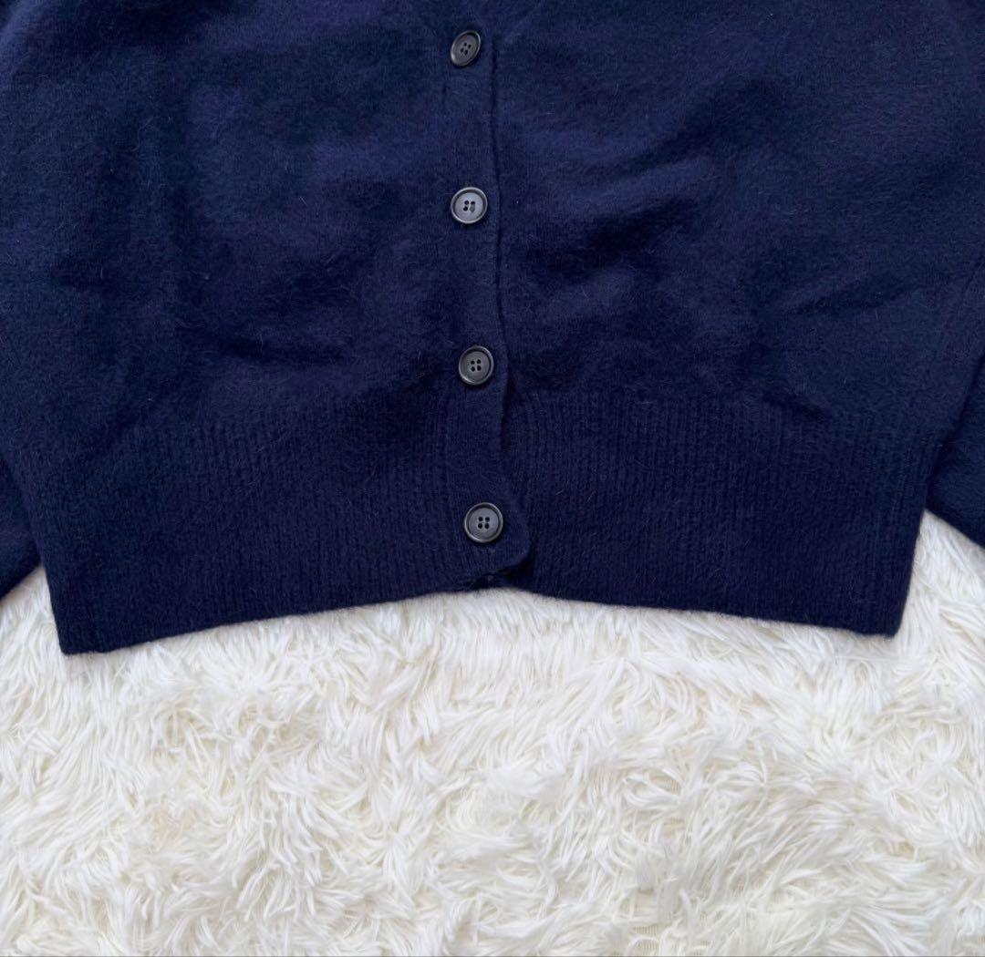 【美品】SHENERYファーカシミア3wayニットカーディガン　ネイビー