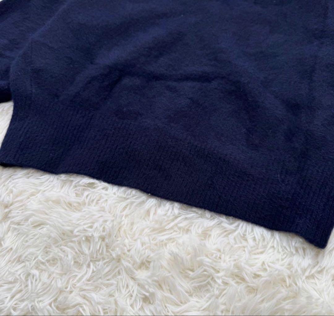 【美品】SHENERYファーカシミア3wayニットカーディガン　ネイビー