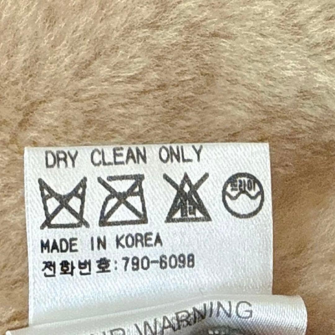 【美品】ノースビーチ リアルムートン ミンク毛皮 フーデッド　コート ベルト付き