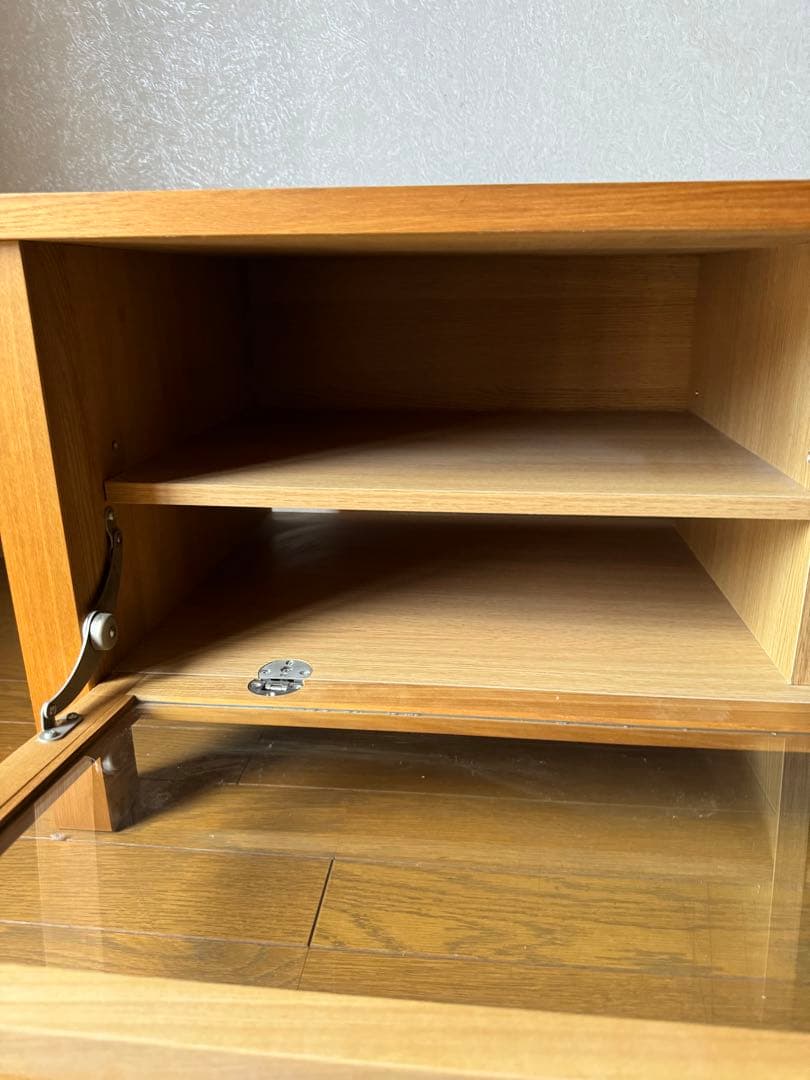 無印良品　AVラックタモ材　ナチュラル。