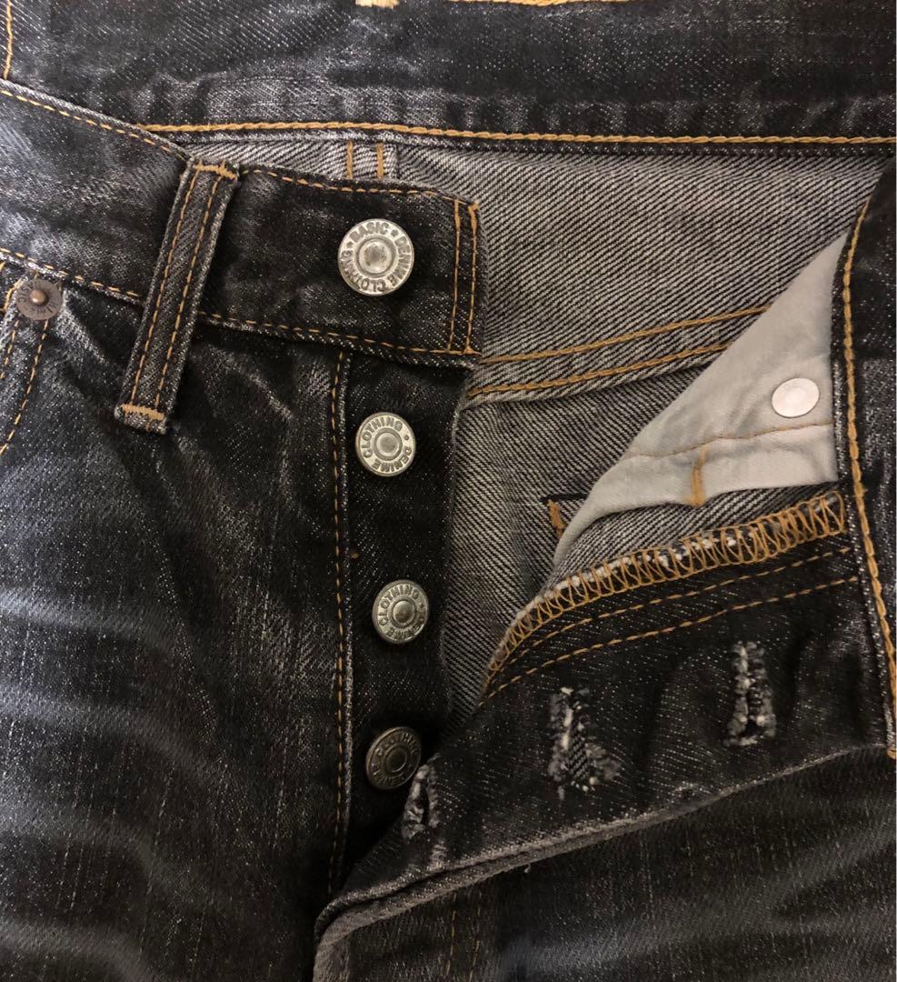 DENIME ドゥニーム 日本製 ORIZZONTI ブラック USED W31