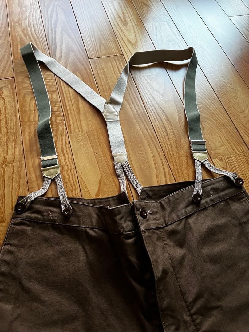 vintage FrenchWork duck pants サスペンダーセット