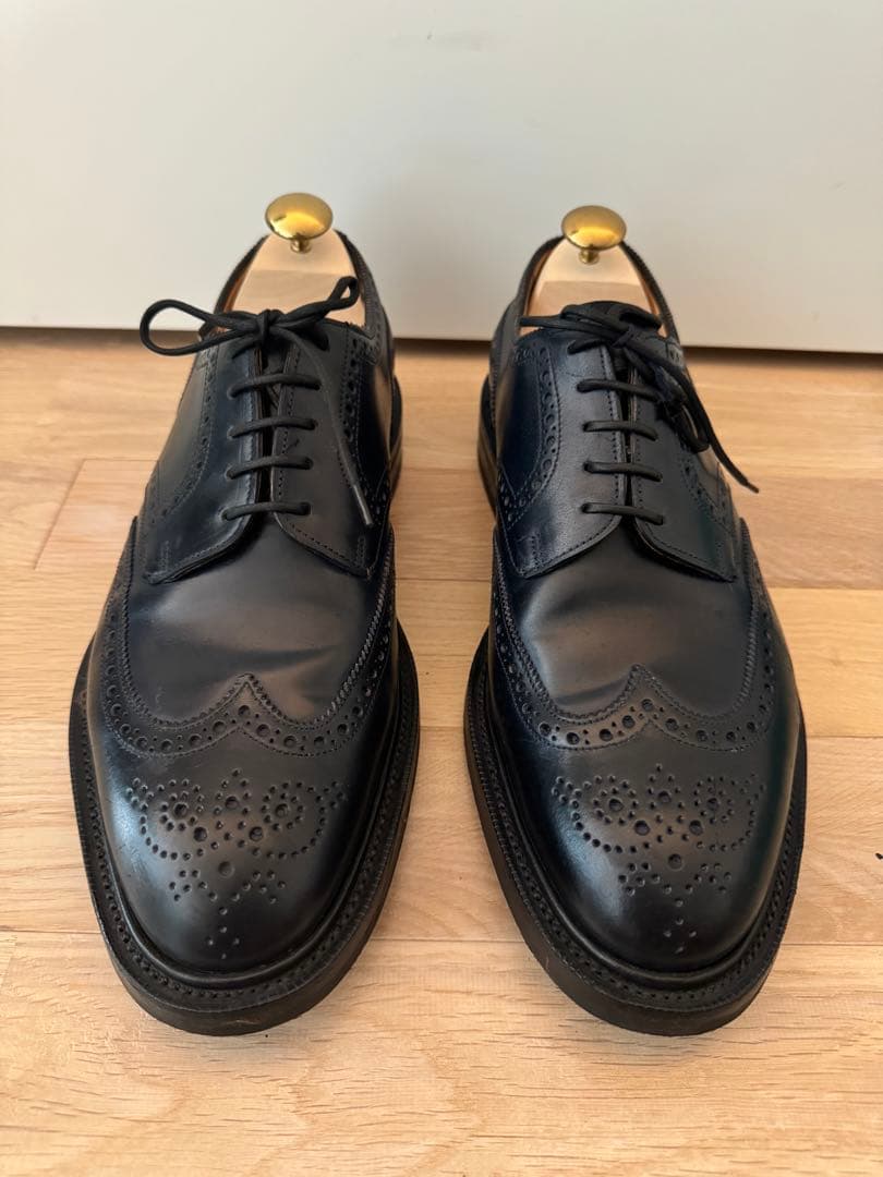 エドワードグリーンコードバンウイングチップシューズ