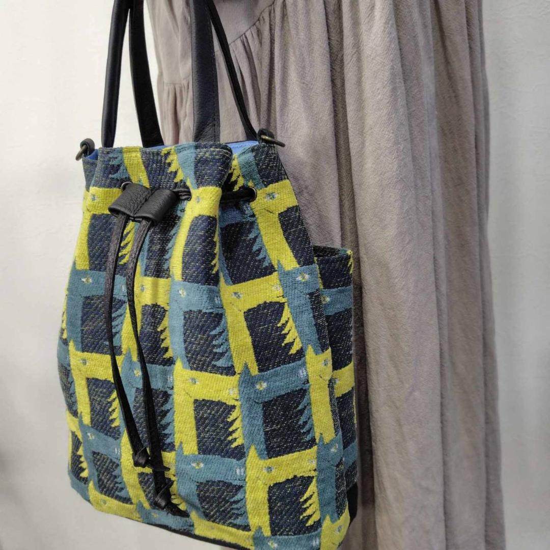 ピュウチャン様　/thoroughbredサラブレットネイビー/巾着Lサイズ